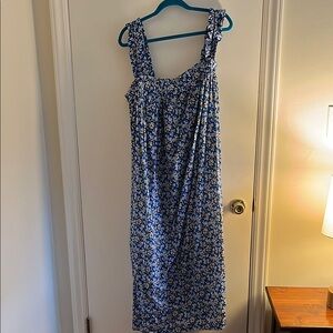 J. Crew Blue Floral Maxi Dress